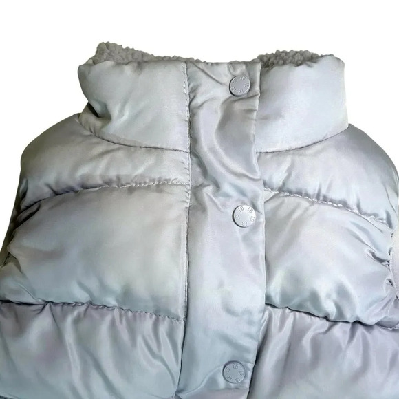 Little Bipsy Ice Gray Sherpa Lined puffer vest Outerwear Toddler 18 to 24 months - Picture 7 of 7
